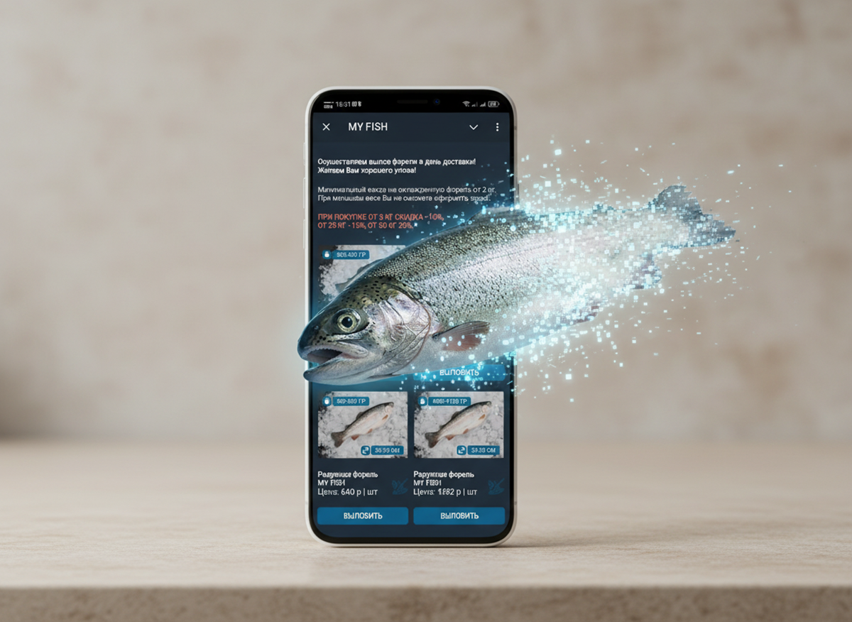 Купить порционную форель MY FISH через Telegram бот