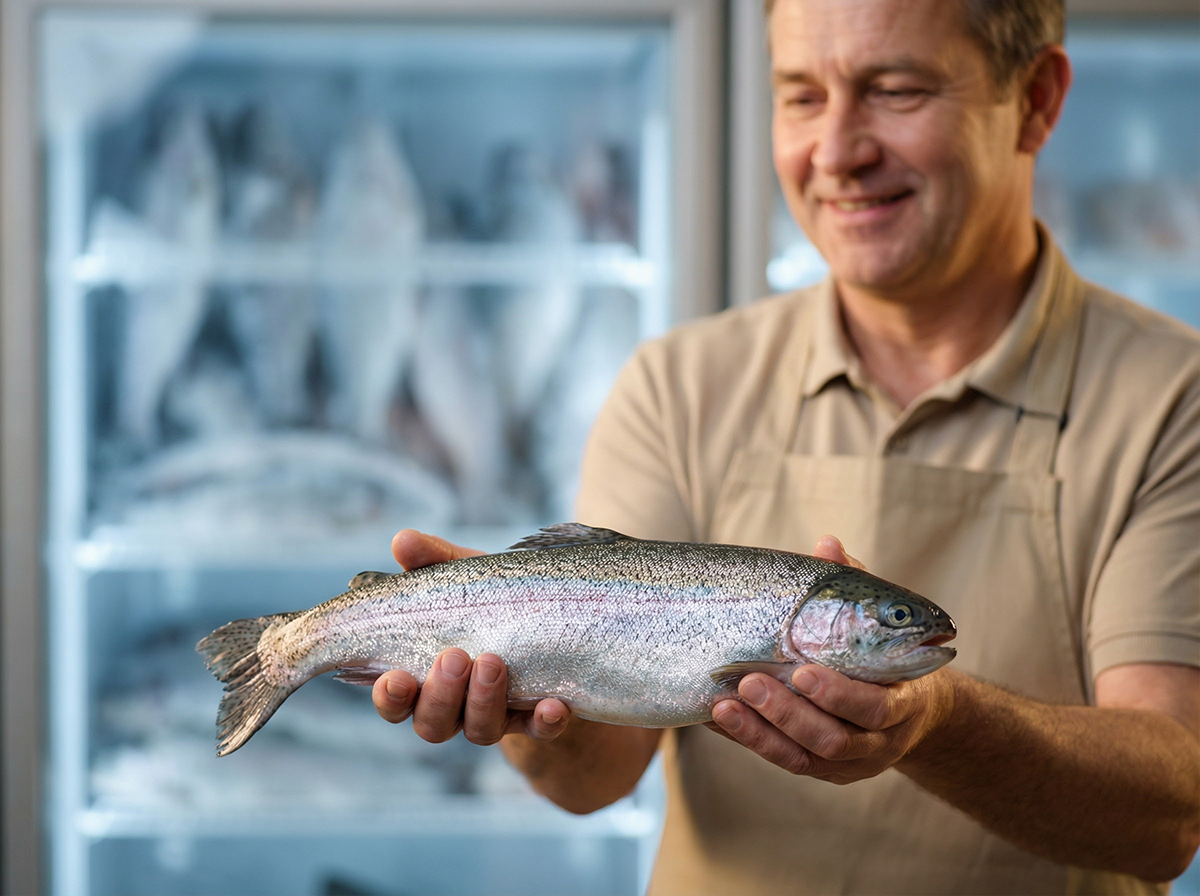 Купить порционную форель → рынок или MY FISH? 